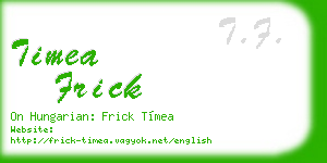 timea frick business card