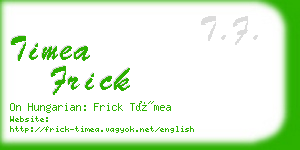 timea frick business card